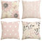 Artoid Mode Rosa Retro Gänseblümchen Frühling Kissenbezüge 4er Set, 50x50 cm Saisonnal Zierkissenbezug Cushion Cover Couch Wohnzimmer Deko