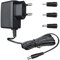 Adaptateur d'alimentation 12 V 0,5 A/500 mA 1,8 M, Adaptateur de Commutation AC 100-240 V vers DC 12 V 0,5 A 6 W avec 3 Embouts pour Platine Crosley, Ventilateur de Bureau et Plus Encore, certifié CE