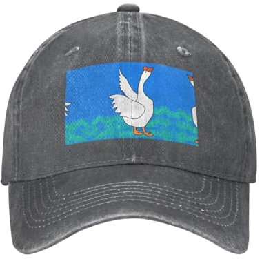 White Goose Spread Its Wings Trucker-Mütze, verstellbarer Metall-Snapback, Cowboy-Baseballkappe, Unisex, schwarz, Deep Heather, Einheitsgröße
