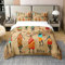 Loussiesd Bettwäsche Set Ethnischer Stil Afrika Land Retro Bettbezug Set für Kinder Jungen Mädchen Bettwäsche Set 155x220cm 100% Baumwolle 100% Baumwolle Betten Set mit und 1 Kissenbezug 80x80 cm