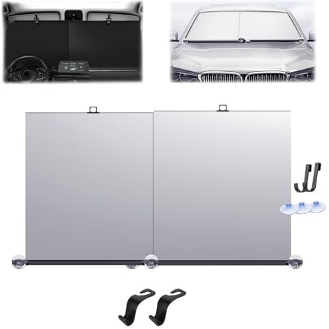 Sombrilla Retráctil Automática para Parabrisas de Coche - Parasol con Cortina
