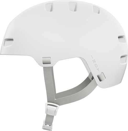 ABUS Fahrradhelm INDY - Dirt-Helm für Dirt, Skate, Slope und MTB - mit optimierter Stoßdämpfung - für Jugendliche und Erwachsene - Größe L, Weiß