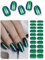 Wahrshei Nagelfolien | 20 Chrome Green UV Gel Nagelfolie | Nagelfolie Selbstklebend | Gel Nail Stickers, Gellack Wraps für Nagel