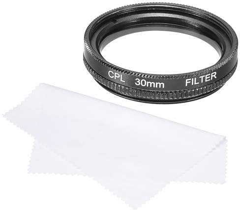 sourcing map 30 mm Zirkular-Polarisationsfilter, doppelseitige mehrschichtige Beschichtungen, Polarisationsfilter mit Reinigungstuch für Kameraobjektiv