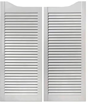 Lot de 2 portes battantes – Séparateur de portes occidentales – Porte intérieure à lattes en bois massif – Blanc/naturel – Dimensions (H x l x L) : 1000 x 800 mm (2 x 400 mm)