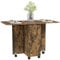 HOMCOM Folding Dining Table for 4-6, Rolling Drop Leaf Table on Wheels with Storage Drawers, Cabinet and Open Shelf for Kitchen, Dining Room, Rustic Brown