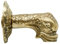 L'Artistica F.LLI PERINCIOLI | kontinuierlicher Auslauf Delfino mit Rosette Anschluss 1/2 F, Auslauf aus Messing für Säulen- oder Wandbrunnen, 84 mm