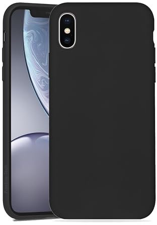 Silicone Case Cover For iPhone X Case Anti slip Protective Case Shockproof Drop Protection Back Cover Black