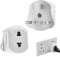 HELION 2 Pack Shaver Plug Adaptor UK, Toothbrush Adaptor Plug UK Charger Shaver Socket 2 Pin to 3 Pin Shaver Adapter Bathroom Plug Adaptor UK or Shaver Adapters/Toothbrush Plugs Adapters for Travel