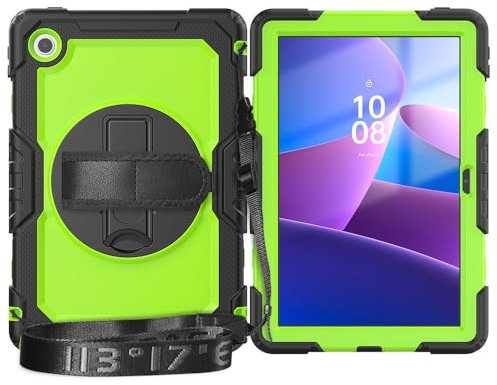 Viajes con tableta Funda compatible con Lenovo Tab 10.1 TB-311 (2025) 2025 de 10,1 pulgadas con protector de pantalla, [Soporte] [Correa de hombro] Funda resistente a prueba de golpes con correa de ma