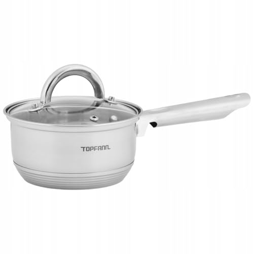 Stielkasserolle Edelstahl Kasserolle Milchtopf Stieltopf Kochtopf Induktion 14cm