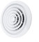ZAMETTER Difusor circular redondo ABS Salida de aire acondicionado central Rejilla de ventilación redonda ajustable Rejilla de ventilación circular Cubierta de ventilación (450)
