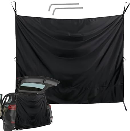 Duschvorhänge für -Hintertür, Sichtschutz-Trennwände, Verstellbarer Sonnenschutz, lichtblockierender Schutz mit magnetischen Haken, für Camping, Damen, Herren, Outdoor-Reisen