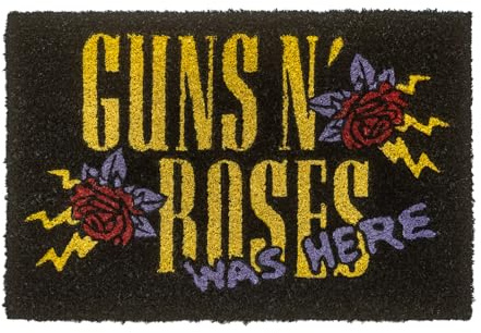 Grupo Erik | Paillasson Extérieur Guns N' Roses | Tapis d'Entrée | Tapis d'Entrée Antidérapant | Paillasson Extérieur Original, Fibre Coco, Idée Cadeau Maison