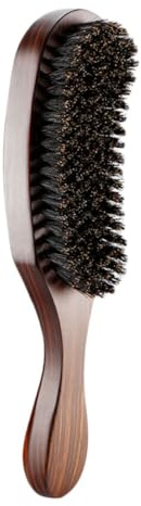 VALICLUD Bartbürste aus Buchenholz mit Naturborsten Ergonomischer Griff Antistatische Massagebürste für Männer Fördert Durchblutung und Gleichmäßige Bartpflege für Styling und