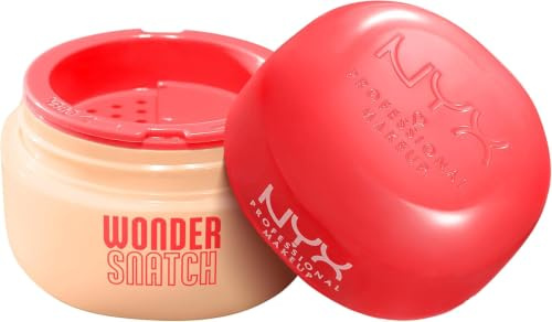 NYX Professional Makeup Polvere Libera Fissante, Finish Glow a Lunga Tenuta, Formula Arricchita con Peptidi e Tè Verde, Wonder Snatch Powder, Peach Posse, 6 g