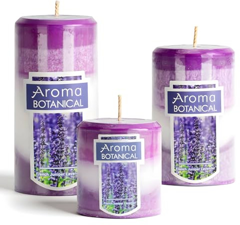 YD LIFE Runde Duftkerze Set, Lavendel-Duft, Gesamtbrenndauer bis zu 35 Stunden, Hochwertiger Docht, Perfekte Geschenke für Geburtstage, Feste und mehr