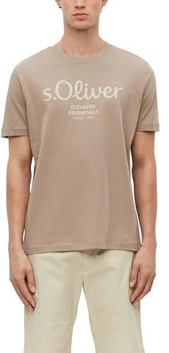 s.Oliver Herren T-Shirt – Regular Fit, Jersey, Label-Print