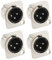 Adam Hall Connectors 7838-4er Set XLR-Einbaubuchse male/männlich 3-pol D-Typ silber Einbaustecker