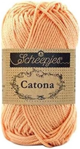 Scheepjes Catona Cotton Yarn, 414 Vintage Peach, 1x25g