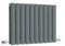 Milano Aruba Anthracite Horizontal Double Oval Panel Radiator - 400mm x 595mm