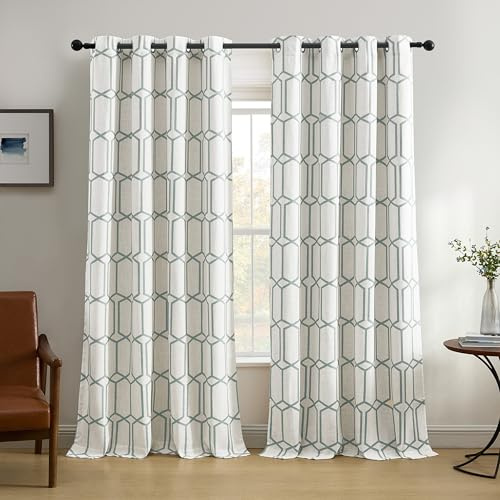 Elrene Single Panel Window Curtain Drape, Soft Blue, 52x84