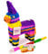 Trendario Esel Pinata Set, Pinjatta + Stab + Augenmaske, Ideal zum Befüllen mit Süßigkeiten und Geschenken - Piñata Pferd für Kindergeburtstag Spiel, Geschenkidee, Party, Hochzeit