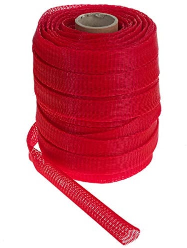 HaGa® 100 m Verpackungsnetz Netzschlauch Schutznetz Ø 50-100 mm rot | Oberflächenschutznetz | Netzbeutel | wiederverwendbar | Meterware