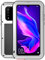 Fonrest Completo Funda para Huawei P30 Lite, Love Mei 6,15-Pulgada Antichoque Al Aire Libre Híbrido Aluminio Metal Antipolvo Carcasas con Vidrio Templado, Soporte de Carga inalámbrica (Plata)