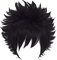 GZIRUE Schwarz Kurze Gerade Perücke Haar für Anime My Hero Dabi Toya Todoroki Cosplay Kostüm Mein Held BNHA Wig