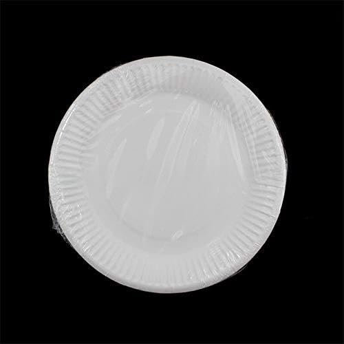 LY 10 Pack de platos desechables para fiestas Vajilla al por mayor hecha a mano DIY Barbacoa Platos de papel especiales Papel pintado 6/7/8 pulgadas AB212 (7 pulgadas)