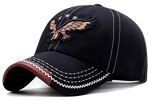 Wopohy Baseballkappe Baseball Cap Mode 3D Eagle Stickerei Sonnenhut für Männer und Frauen