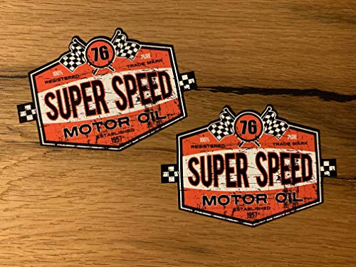 #752 / 2X Gasoline Sticker Aufkleber 10,5x7,5cm Speed Racing 76 STP Hotrod V8 USA US Car Tuning Auto Oltimer