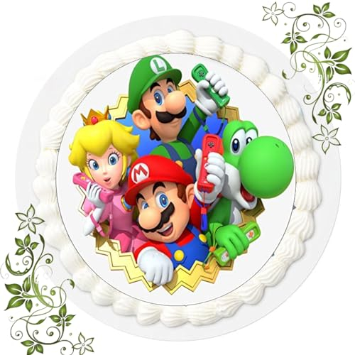 Fondant Tortenaufleger Tortenbild Geburtstag Super Mario L16