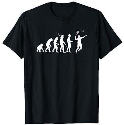 Evolution Badmintonspieler - Federball Badminton T-Shirt
