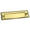 Jiyo.Outdoor Georgian Design Postal Letter Plate with Knocker in Polished Brass Finish, Mail Slot