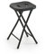 Gedy Sgabello bagno richiudibile, Misure e peso: 46,5X26X28 CM & 1,156 KG, Sgabello richiudibile in metallo e resine, Finitura nera, Design R&S, 2 anni di garanzia