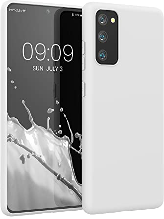 kwmobile Hülle kompatibel mit Samsung Galaxy S20 FE Hülle - weiches TPU Silikon Case - Cover geeignet für kabelloses Laden - Weiß matt