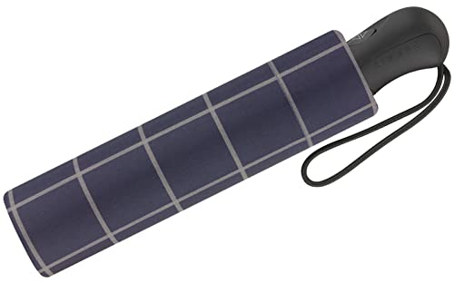 Esprit Herren Taschenschirm Easymatic Auf-Zu Automatik Gents - Check Blue