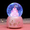 Globo de nieve musical caja de música bola de cristal con luces LED coloridas con purpurina para niños y niñas, nieta, cumpleaños, Navidad, Año Nuevo, fiesta, regalo musical