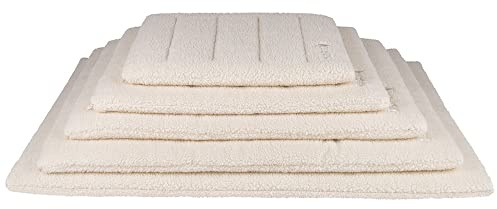 District 70 SHERPA - Comfortabele en Stijlvolle Benchmat - Verkrijgbaar in 5 maten - Donkergrijs, Merengue & Mokka - Maat: L - 93 x 62 x 8 cm, Kleur: Merengue