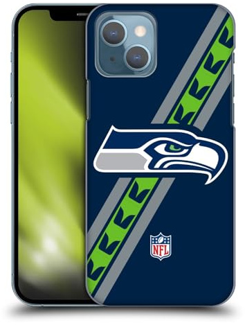 Head Case Designs Offizielle NFL Streifen Seattle Seahawks Logo Harte Rueckseiten Handyhülle Hülle Huelle kompatibel mit Apple iPhone 13