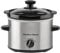 Hamilton Beach 1.8L Mighty Mini Slow Cooker, 90W Energy-Efficient Design, Removable Ceramic Bowl, 3 Heat Settings, Compact for 1-2 People, Easy Clean, Silver - HBSC020S