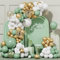 Sage Green Balloons Arch Kit, 100 Stück Olive Grün Gold Luftballons Geburtstag Set, Luftballons Geburtstag Hochzeit, Ballons Girlande Grün für Baby Shower, Babyparty, Geburtstag Dekoration, Brautparty
