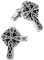 FaithHeart Edelstahl Hemden-Accessoires für Herren, Keltischer Knot Kreuz Manschettenknöpfer, Silber Manschetten Knöpfer für Vatertag Valentinstag Geburtstag