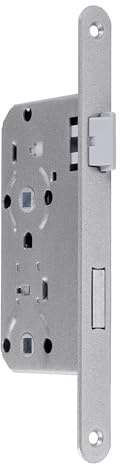Mortice Lock for Room Doors Backset 55 mm 20 mm Silver (DIN-Length, WC)