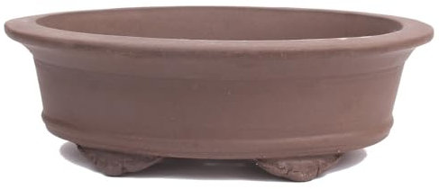 generisch Bonsai - Schale oval 40 x 31 x 12,5 cm, unglasiert, braun, frostfest 40601