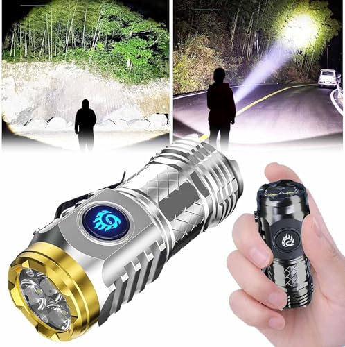 HOIDOKLY Three-Eyed Monster Mini Flashlight, Super Bright LED Torch, Rechargeable, Waterproof, Perfect for Outdoor Activities