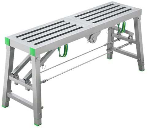Equipo De Andamio Portátil, Andamio De Plataforma De Trabajo Multifunción Móvil, Banco De Taburete De Torre Portátil De Altura Ajustable para Oficina En Casa, Taller Y Garaje(Size:120cm/48in)