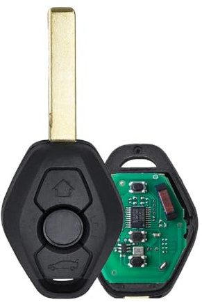 Fernbedienung Schlüsselkarte Autoschlüssel 3 Tasten gehäuse für 434 MHz für BMW CAS2 5er E46 E60 E83 E53 E36 E38 E39 ID46 Chip HU92